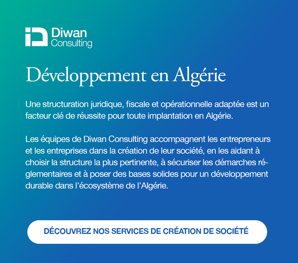 Création société Algérie Diwan Consulting